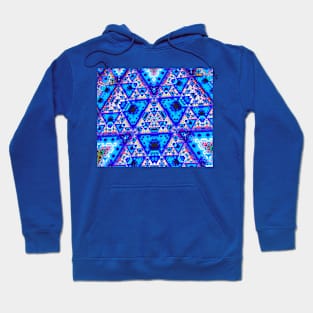 Kaleidoscopic Blaze in Blue Hoodie